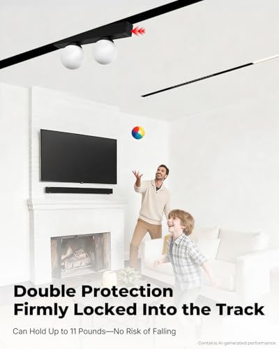 Image of SCON 6-Pack Track Rails, Recessed Magnetic Track Lighting Kit, Easy Install Aluminum Rail System for Flush Mount LED Heads, for Magnetic Lamp Heads for Kitchen, Living Room, Office, Shop (3.3FT)