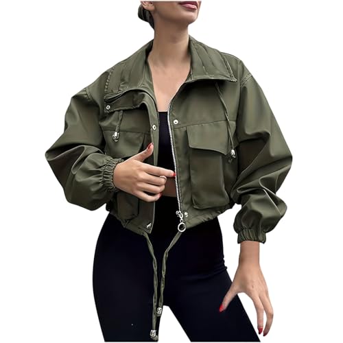 Hooded Plain Jackets for Women Fall Winter Long Sleeve Loose Fit Jacket Coat Women 2025 Trendy Y2K2