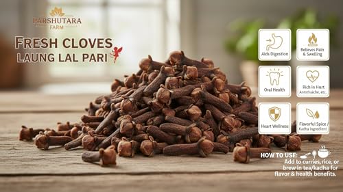 Image of Parshutara Farm Whole Cloves (Lal Pari) 50g | Premium Long Clove | Aromatic Garam Masala Spice for Cooking