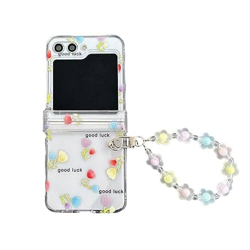 Coque rigide Samsung Z Flip 4 et 5 style floral pour sorties et selfies