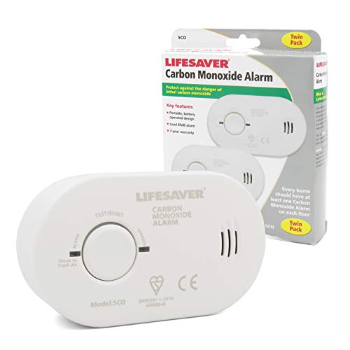 Kidde Lifesaver Alarma de monóxido de carbono 5 CO Twin Pack