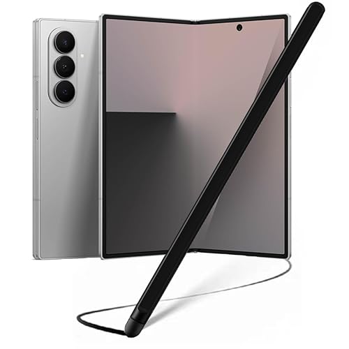 Stylus for Samsung Galaxy Z Fold 7 Pen (Supporting Both Internal External Screen) Slim Alloy Fold7 Stylus SPen Replacement for Galaxy Z Fold 7 6 5 Phone Touch Screen Slim S Pen Fold Edition - Black