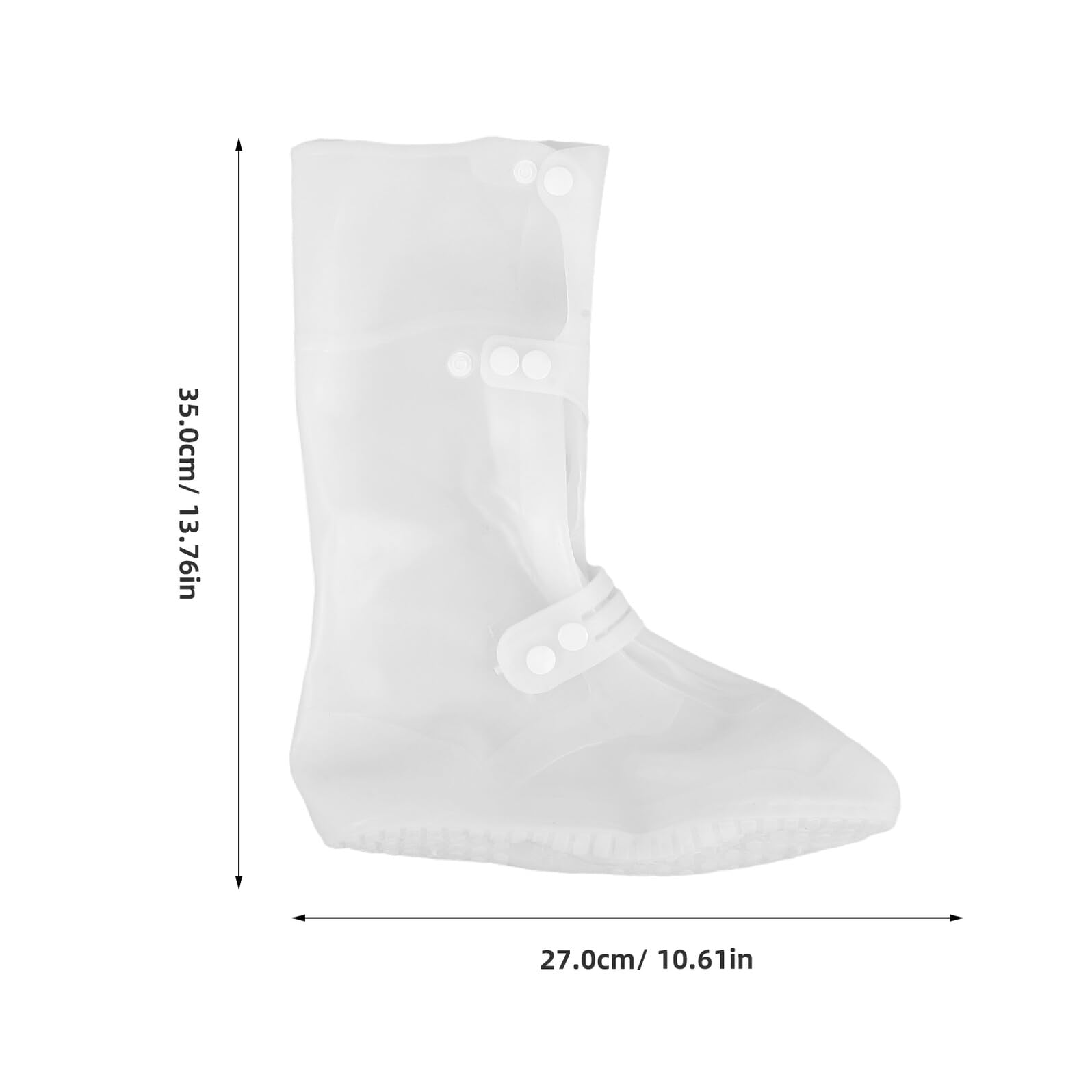 Guêtres Imperméables Réglables pour Chaussures, 1 Paire, Blanc, Pvc