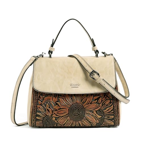 Image of EXOTIC Premium Vintage Embossed Floral Flap Desing Sling Bag For Women
