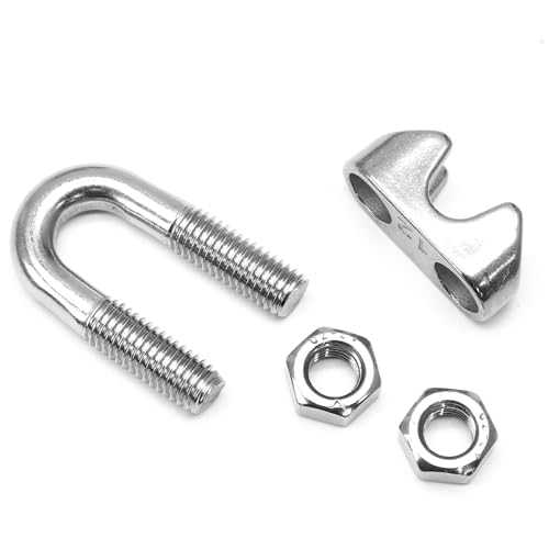 Bonsicoky JR230921012 4 Pack 1/2 Inch M12 Stainless Steel Wire Rope Cable Clip Clamp thumb #4