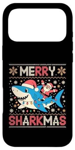Merry Sharkmas AO[Z[^[ T^ CfBO V[N Cgt X}zP[X iPhone 17 Pro Max p