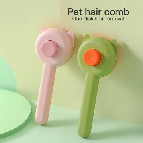 Premium Universal Pet Grooming Brush with Stainless Steel Pins Ideal for All Breeds Long Short Haired Cat and Dog,Ergonomic All-in-One Reduces Tanglesand PromotesHealthy Coat with Gentle (Green)