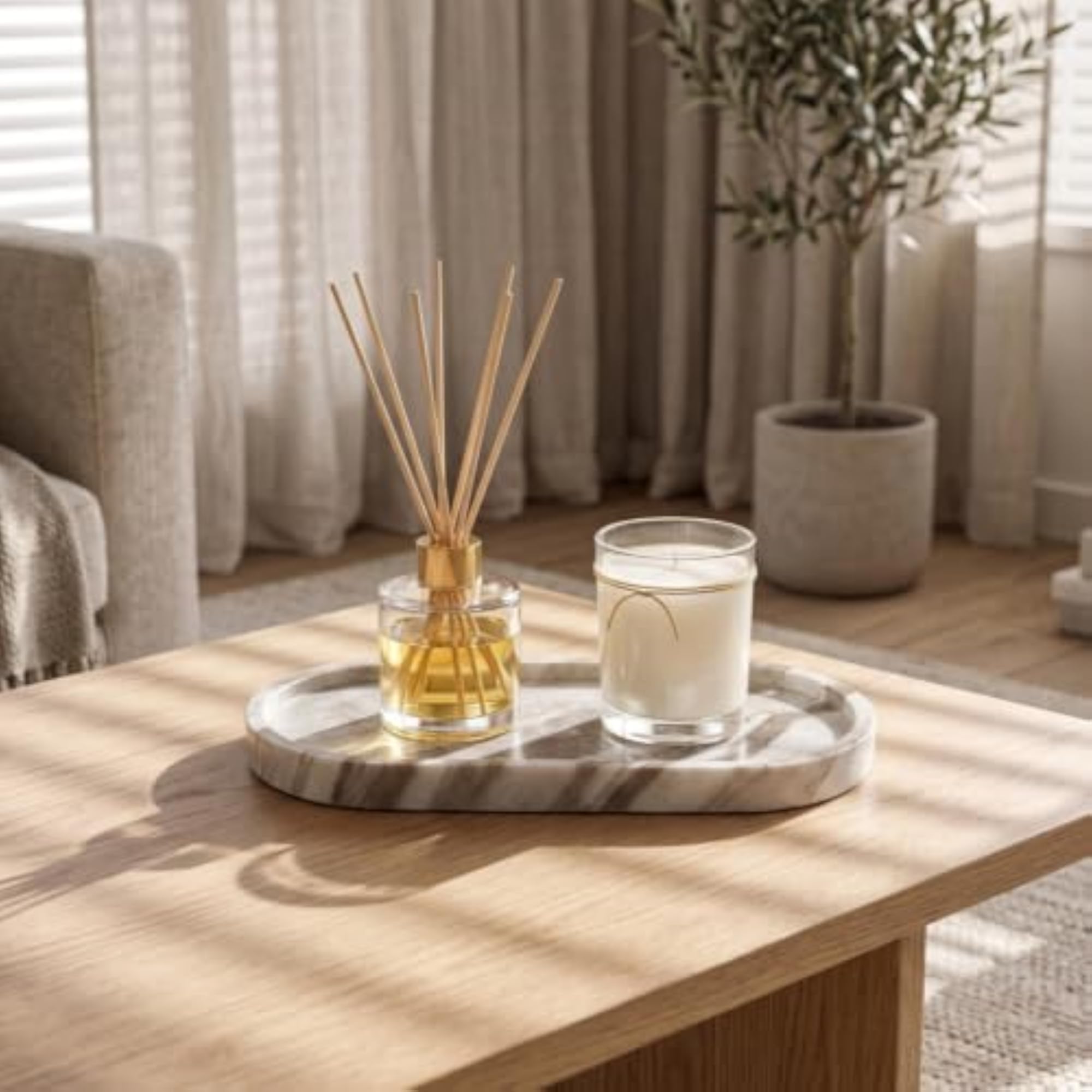 Rainforest Brown Marble Tray