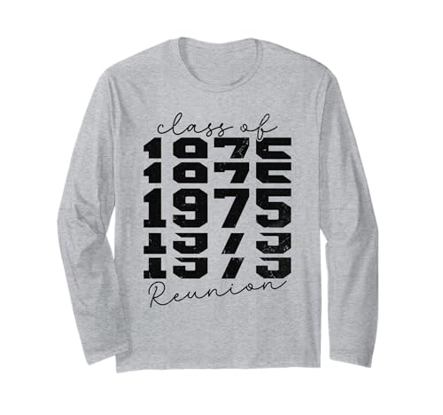 Class of 1975 Reunion High School Graduation Alumni Matching Long Sleeve T-Shirt