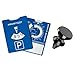 Produktbild FLY DESIGN Set Parkscheibe aus Pappe mit Handyhalterung Auto Magnet Rund 360° Drehbar