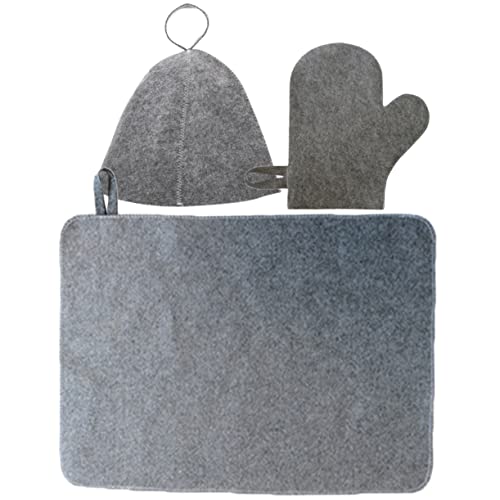 VANZACK 1set Cappello Sauna Feltro Traspirante Set Completo Per Sauna Con Cuscinetto Protettivo Accessori Pratici Per Donne Per Allungare Di Relax
