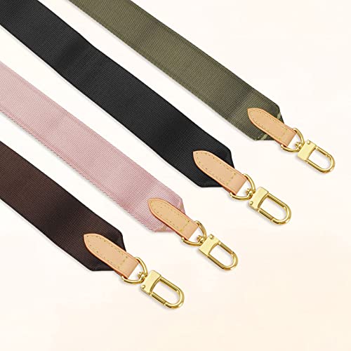 Shoulder Strap Adjustable Replacement For Pochette Accessories Wide Canvas Purse Strap With Metal Hooks For Crossbody Shoulder Bags (Brown) #TOP6