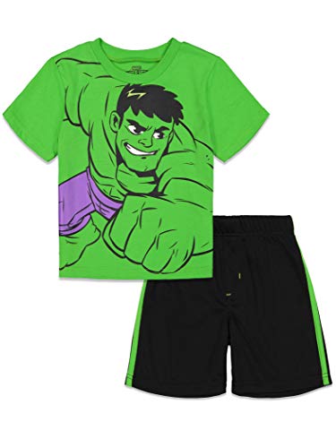 Marvel Superhero Adventures Hulk Big Boys T-Shirt and Mesh Shorts Set 7-8