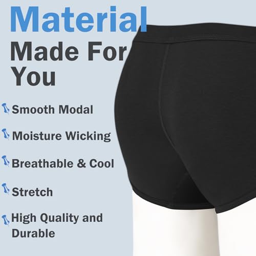 ZONBAILON Men's Bulge Enhancing Brief Dual Pouch Underwear Breathable Bikini’s Boxer Modal Trunk3