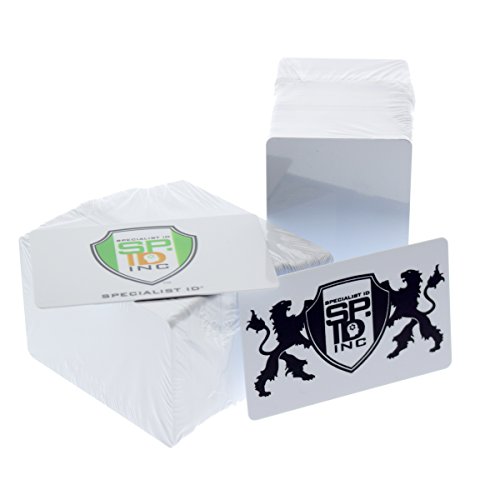Bulk 500 Pack - Premium Blank Pvc Cards For Id Badge Printers - Graphic Quality White Plastic Cr80 30 Mil (Cr8030) By Specialist Id - Compatible With Most Photo Id Badge Printers (White) #TOP2