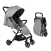 Lightweight Travel Stroller for Baby & Toddlers – Easy Fold & Compact Stroller with Canopy, Storage Basket, Multi-Position Recline & Convenient One-Hand Fold (Grey)