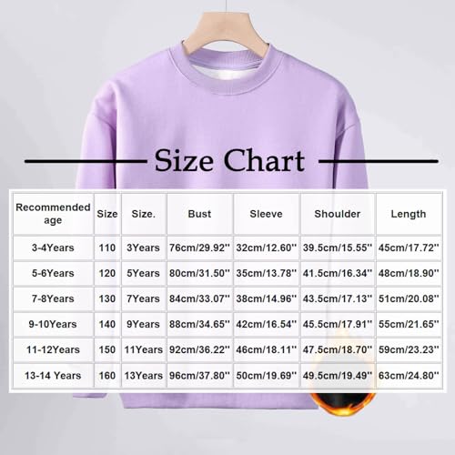 Girls Boys Fleece Lined Pullover Kids Fuzzy Sherpa Lined Sweatshirts Crewneck Long Sleeve Fall Winter Warm Tops3