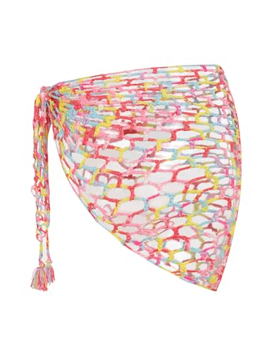 Image of ZAFUL Women's Sarong Coverups Beach Wrap Sheer Bikini Cover Up Mini Skirt | Wraps Swimwear, Cover Ups for Swimwear, Multi-Wear, Texture, Floral