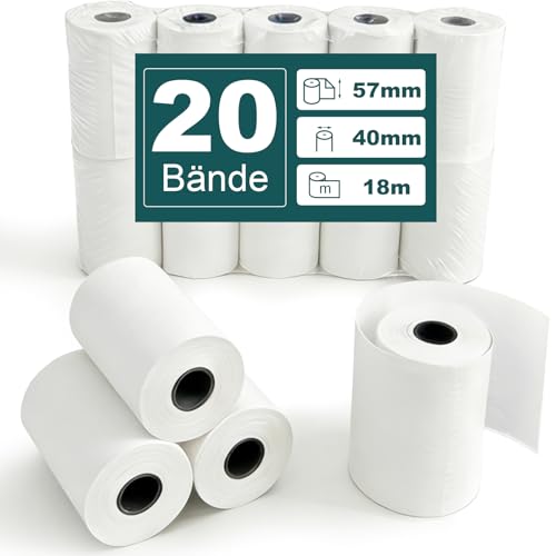 Rouleau thermique 57 mm pour terminaux de paiement de restaurant et salon de coiffure