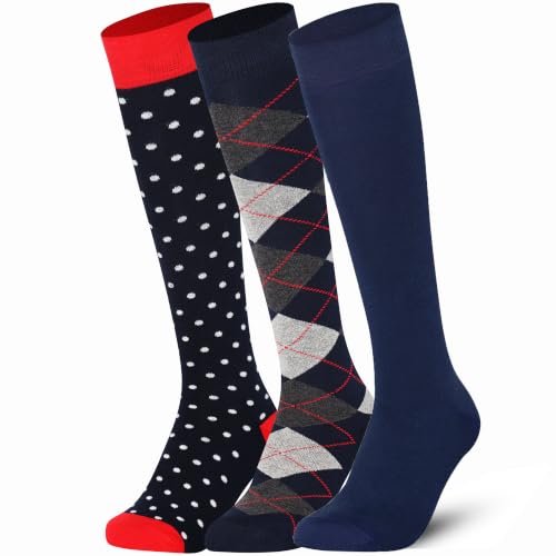 Image of Mysocks Unisex Extra Fine Combed Cotton Knee High Socks, Hand Linked Toe, Soft Latex Band