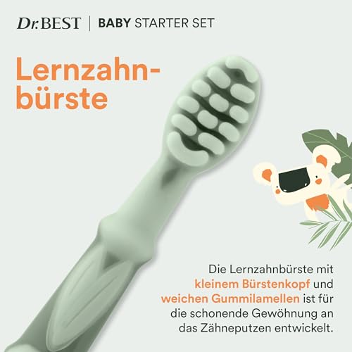 Zahnbürste Kinder - Dr.BEST Baby Starter Set: Beißring und Lernzahnbürste für Babys im Alter von 3 bis 12 Monaten, entwickelt mit Kinderzahnexperten, 1 Stück 6
