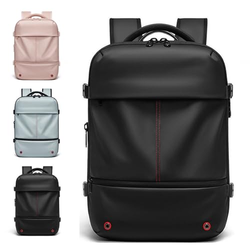 Vaultbag Backpack, Vaultbag Original Travel Backpack 40L Under Seat, Large-Capacity Expandable & Waterproof, for Travel (Black)