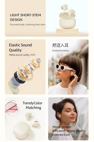 Image of Q1 Gaming TWS Earbuds | 40 Hrs of Playtime | Bluetooth v5.4 with AI-ENC | Skin Friendly Ear Cushions | Environmental Awareness | 45ms Low Latency Gaming (Beige)