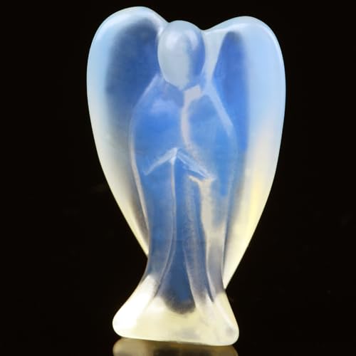 Estatua de Ángel de Cristal Opalite Pulido de 1.9 pulgadas miniatura 1
