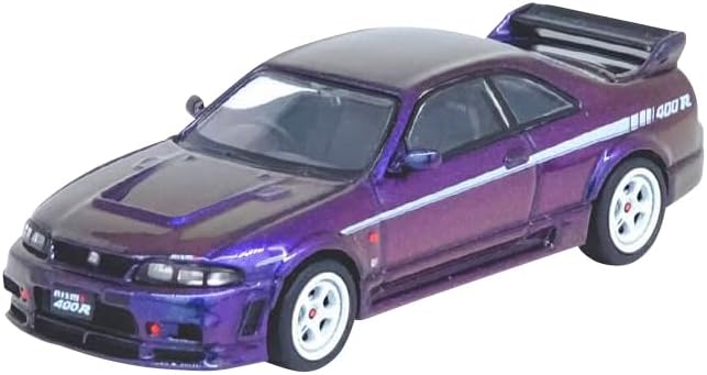 Skyline GT-R (R33) 400R RHD (conducción a la derecha) Midnight Purple II Metallic Hong Kong Toycar Salon 2023 Edición especial 164 Modelo de