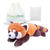 capybaraflying Red Panda Weighted Plush Toy, 21in 4.4lb Red Panda Weighted Plush Toy for Hugging, Microwaveable Plush Pillow Gift for All Ages - Kids, Teens and Adults