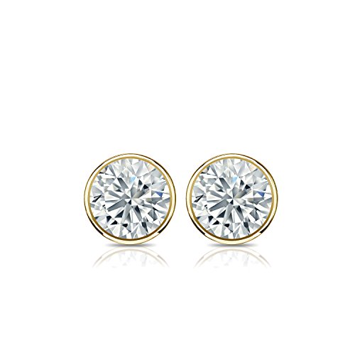 Diamond Wish 14k Gold Bezel-set Round Diamond Stud Earrings (1/4-2cttw, J-K, I1-I2) Screw-backs3