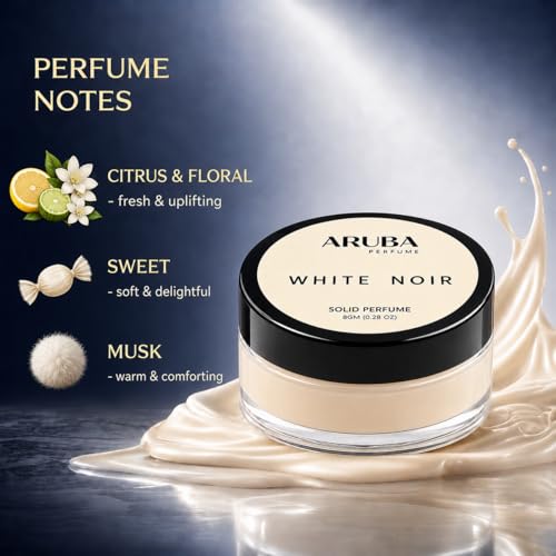 Image of Alcohol Free.Solid Perfumes | Wax Perfumes for Men & Women | Non-Greasy Cologne | Strong & Lasting Fragrance | Gifting Pack for Him & Her (White Noir)