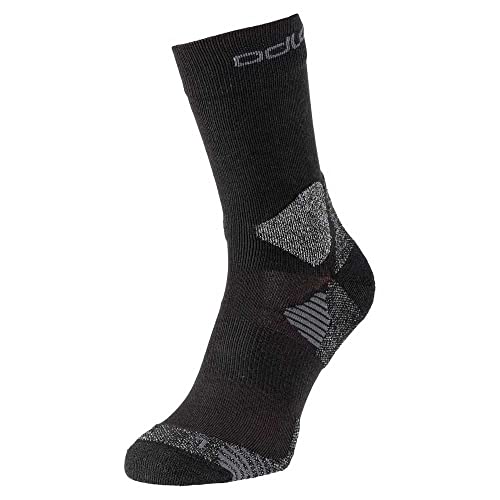Chaussettes Odlo Crew Primaloft Hike noires pour vos randonnées en forêt