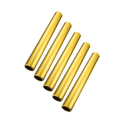 Yiju 5Pcs Relay Batons Training Tools Reusable Practical Running Race Sticks Athletics Batons for Practicing Outdoor Activities, Gold
