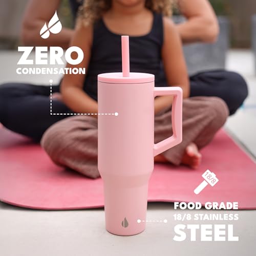 Image of Elemental Spill Proof 40oz Insulated Tumbler with Handle & Straw Travel Mug