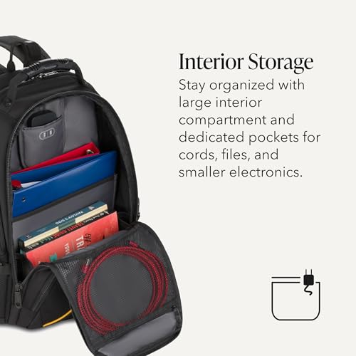 Image of SWISSGEAR 1900 ScanSmart Laptop Backpack, Fits Most 17-Inch Laptops, TSA-Friendly Lay-Flat Design, RFID Protection, and Tablet Pocket, Black, 31L, 18.5-Inch