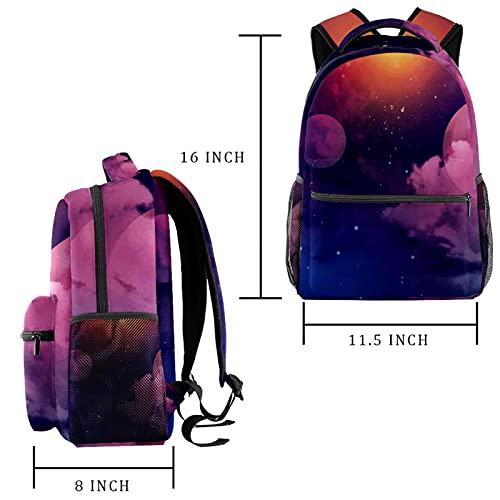 Sac à dos mignon motif crabe abstrait et nébuleuse cosmique