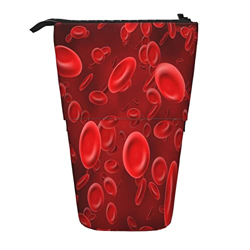 WICRON Estuche telescópico para lápices, glóbulos Rojos, Soporte para hematología médica, portalápices con Cremallera, Bolsa de Maquillaje, Bolsa para lápices, Bolsa para bolígrafos