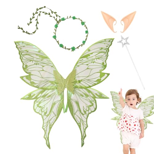 Ailes de papillon femme et oreilles pour costume de fête confortable sans irritation