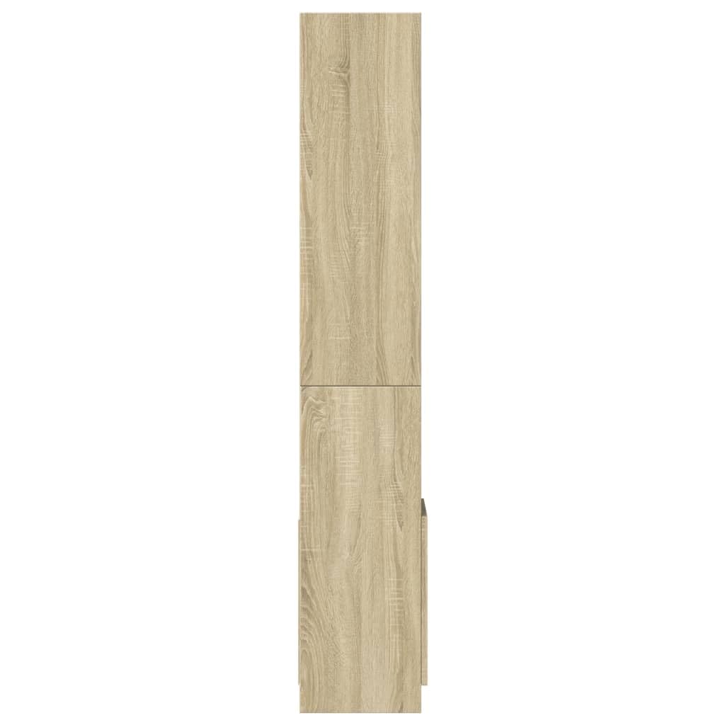 vidaXL Aparador Alto Madera de ingeniería Roble Sonoma 92x33x180 cm