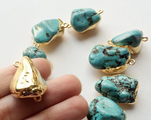 Connecteurs double boucle turquoise pour assembler vos bracelets d'été bohèmes - 3