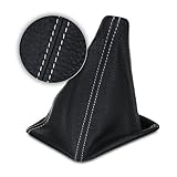 ECHT LEDER Schwarz - Naht Weiß