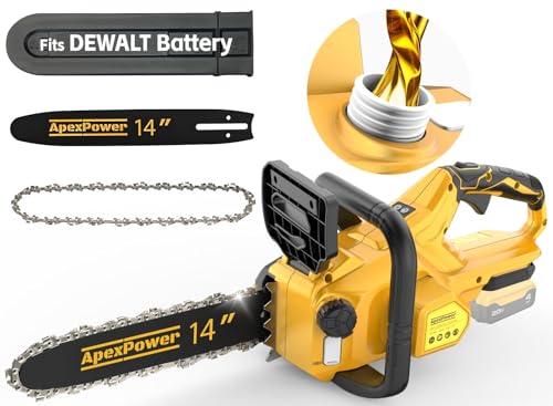 14 Inch Brushless Electric Chainsaw Cordless for Dewalt 20V Battery, Compact Chain Saw with Auto...