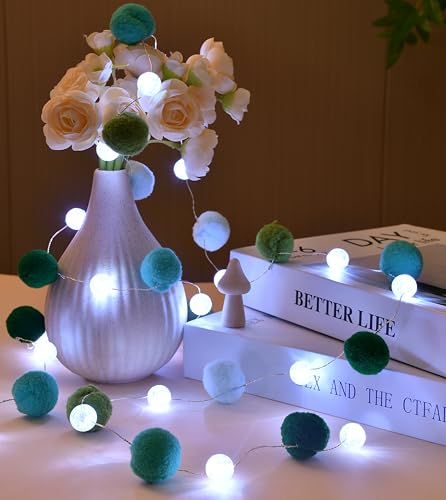 Guirlande lumineuse boule de cristal idée cadeau pour fête et intérieur vert