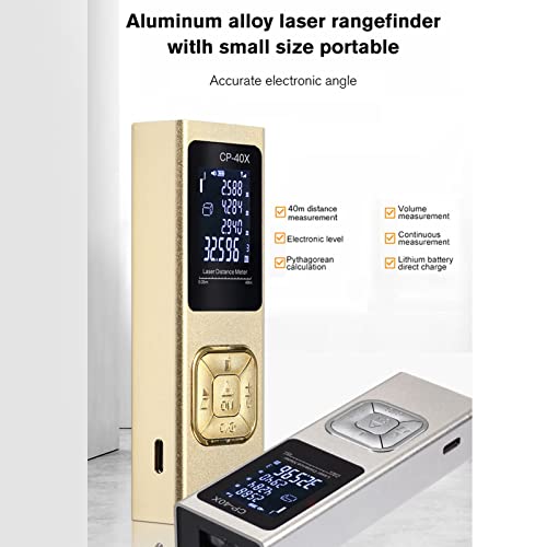 Herramienta de Medición Láser de Distancia, Aleación de Aluminio, Medidor de Distancia Láser Portátil de 100 M, Resistente Al Agua a Prueba de Polvo, IP54 con Múltiples