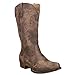 ROPER Womens Riley Scroll Embroidered Snip Toe Casual Boots Mid Calf Low Heel 1-2