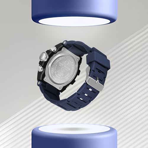 Image of Carlington Analog-Digital Sports Watch Chronograph, Dual Time,Alarm, Stopwatch, Calendar, Water-Resistant, Shock-Resistant, Back Light Display. The Perfect Watch for Men-CT9140 Series