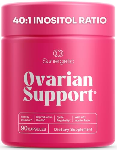 Premium Ovarian Health Support Supplement – Hormone Balance, Ovulation & Cycle Regularity - Myo-Inositol & D-Chiro Inositol Supplement for Women – 40:1 Inositol Ratio With Folate & DIM – 90 Capsules