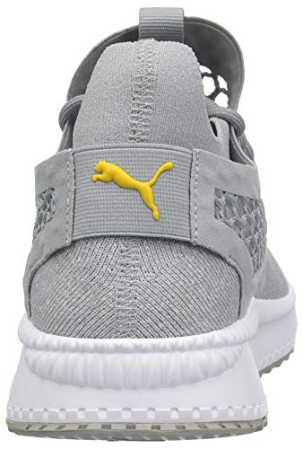 PUMA Puma Men's Tsugi Netfit 2 Evoknit Sneaker, Quarry White-Spectra Yellow, 9.5 M US