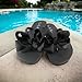 Bow Flip Flops on White or Black Flat Sandals, Ladies & Kids, Wedding Flower Girl, Bridesmaids, Vacation or Pageant